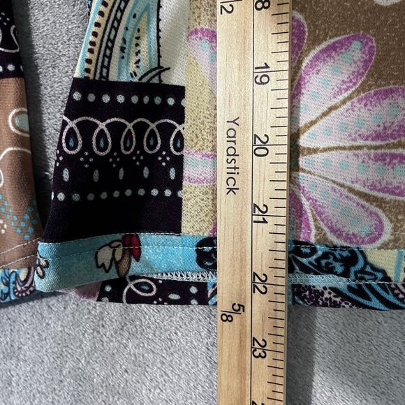 JOSEPH A qu'est-ce que c'est Top L Patchwork Print Y2K Vtg - Picture 5 of 8